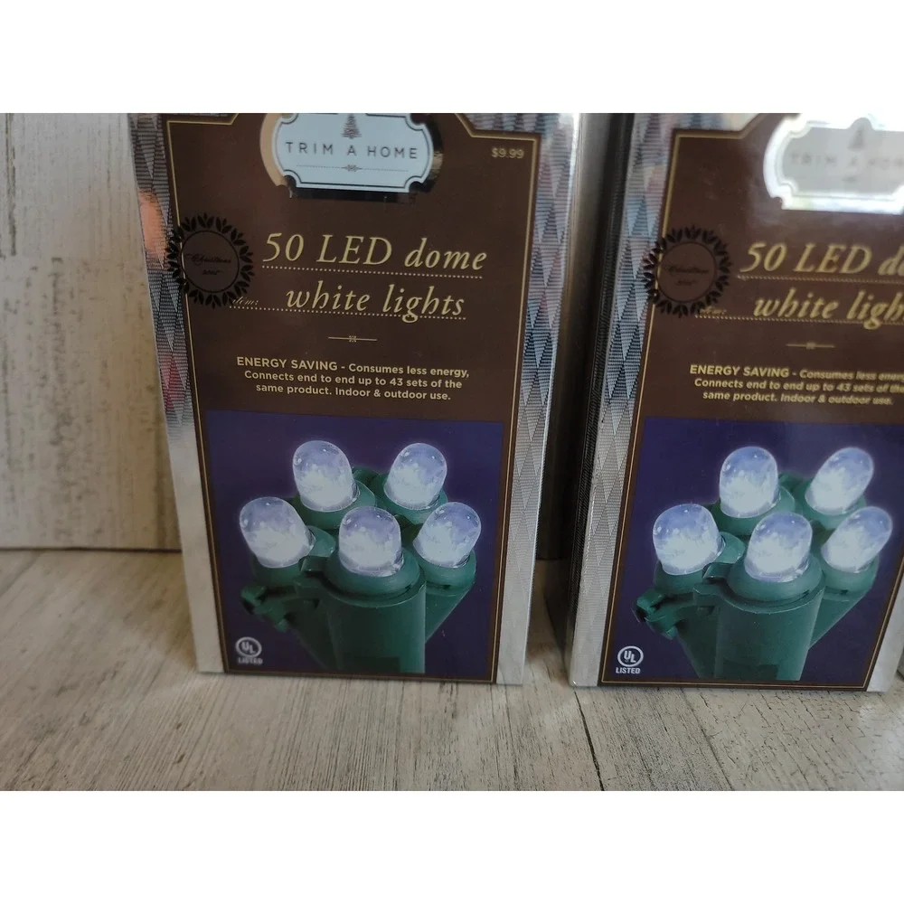 50 LED dome white lights NEW set trimmer home Xmas home decor